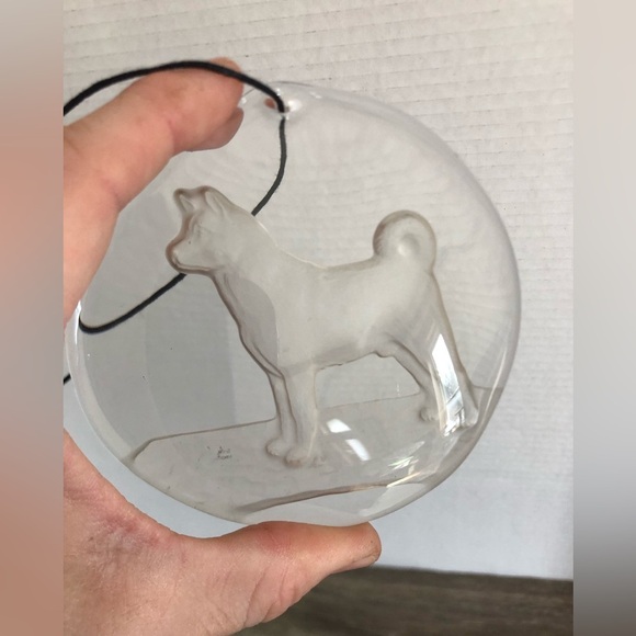 Heavy Glass Dog Suncatcher - Picture 4 of 11